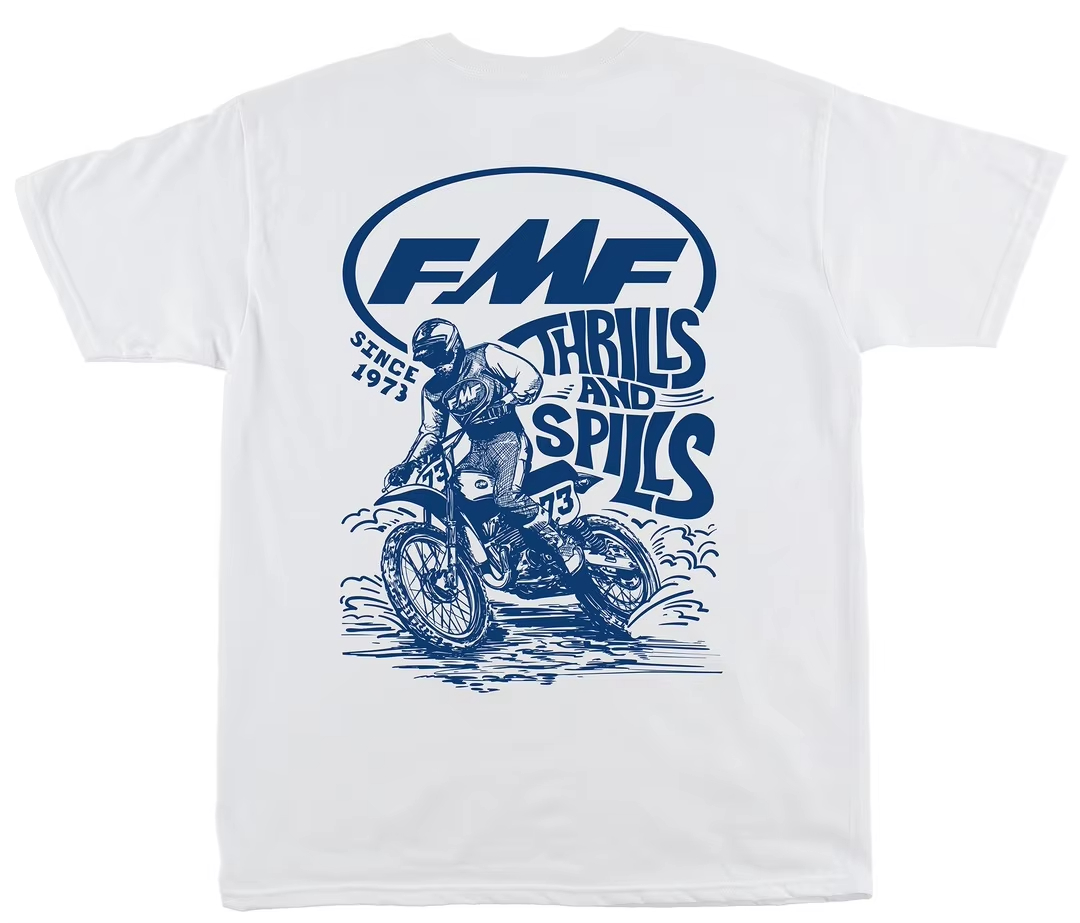 White LEAN IN FMF Racing Off R - огляд і ціна Streetwear Brand Tees