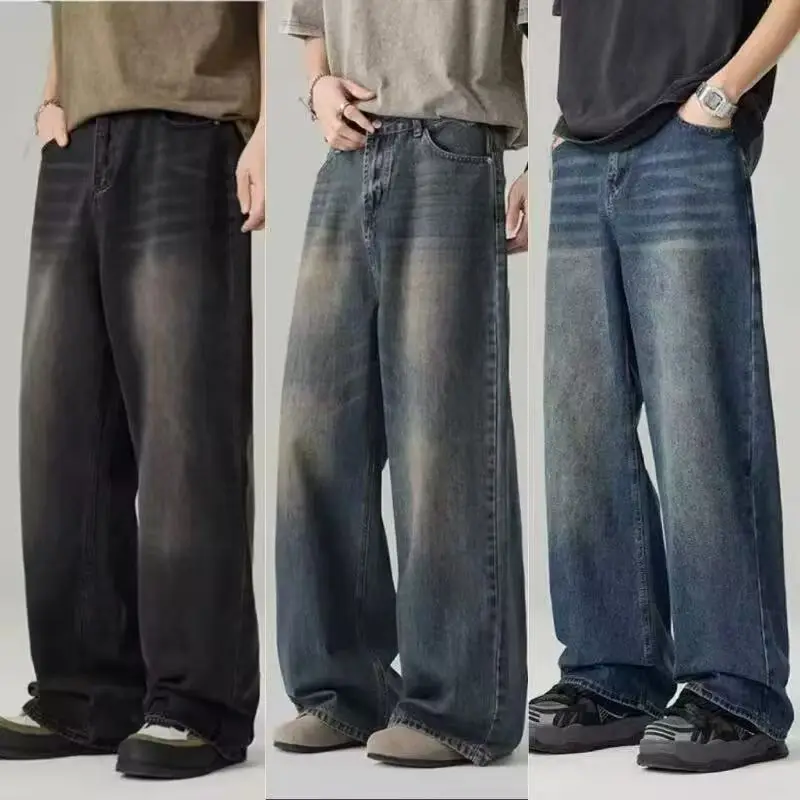 Korean Fashion Men Wide Leg Je - огляд і ціна Streetwear Brand Denim
